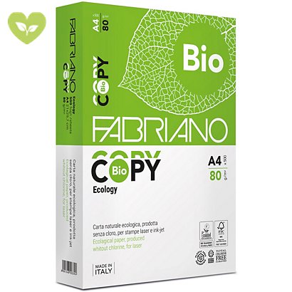 FABRIANO COPY BIO Ecology Carta per fotocopie e stampanti A4, 80 g/m², Bianco (risma 500 fogli) - 1