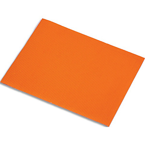 FABRIANO Lot de 5 feuilles de carton ondulé 328g, dimensions 50 x 70 cm, coloris orange FABRIANO Lot de 5 feuilles de carton ondulé 328g, dimensions 50 x 70 cm, coloris orange