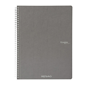 FABRIANO Maxiquaderno Ecoqua original - spiralato - A4 - 90 gr - 1 rigo - 70 fogli - antracite FABRIANO Maxiquaderno Ecoqua original - spiralato - A4 - 90 gr - 1 rigo - 70 fogli - antracite