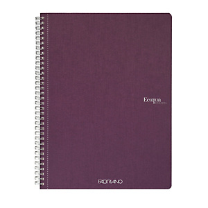 FABRIANO Maxiquaderno Ecoqua original - spiralato - A4 - 90 gr - 1 rigo - 70 fogli - vino FABRIANO Maxiquaderno Ecoqua original - spiralato - A4 - 90 gr - 1 rigo - 70 fogli - vino