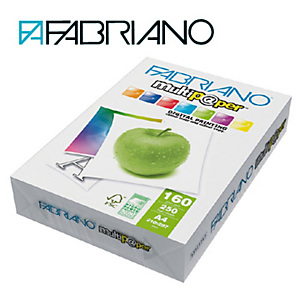 Fabriano Multip@per Carta multiuso A4 per Fax, Fotocopiatrici, Stampanti Laser e Inkjet, 160 g/m², Bianco (confezione 250 fogli) Fabriano Multip@per Carta multiuso A4 per Fax, Fotocopiatrici, Stampanti Laser e Inkjet, 160 g/m², Bianco (confezione 250 fogli)