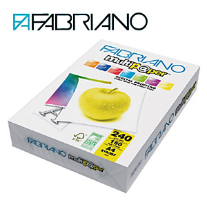 Fabriano Multip@per Carta multiuso A4 per Fax, Fotocopiatrici, Stampanti Laser e Inkjet, 240 g/m², Bianco (confezione 150 fogli) Fabriano Multip@per Carta multiuso A4 per Fax, Fotocopiatrici, Stampanti Laser e Inkjet, 240 g/m², Bianco (confezione 150 fogli)