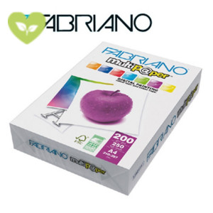 FABRIANO Multip@per Carta per fotocopie e stampanti A4, 200 g/m², Bianco (risma 250 fogli)