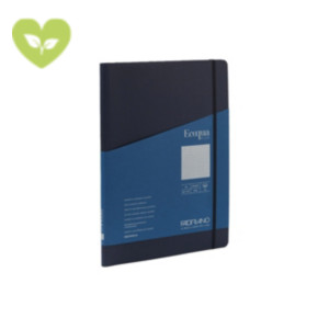 FABRIANO Quaderno con elastico e spirale nascosta Ecoqua Plus A4, 70 fogli 1 rigo, 90 g/m², Blu scuro FABRIANO Quaderno con elastico e spirale nascosta Ecoqua Plus A4, 70 fogli 1 rigo, 90 g/m², Blu scuro