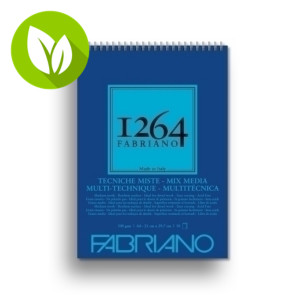 FABRIANO Sketchpad 1264 Mix Media Tec. Mixtas Dry and Wet Grain Natural Wire, Bloc de Dibujo, 300 g, A4, 30 hojas FABRIANO Sketchpad 1264 Mix Media Tec. Mixtas Dry and Wet Grain Natural Wire, Bloc de Dibujo, 300 g, A4, 30 hojas