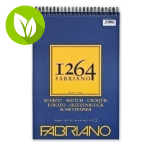 FABRIANO Sketchpad 1264 Vignette Grain Natural Wire Bloc de dibujo, espiral, 90 g, A3, 120 hojas FABRIANO Sketchpad 1264 Vignette Grain Natural Wire Bloc de dibujo, espiral, 90 g, A3, 120 hojas