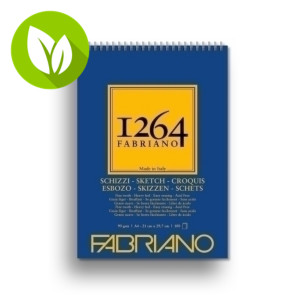 FABRIANO Sketchpad 1264 Vignette Grain Natural Wire Bloc de dibujo, espiral, 90 g, A4, 120 hojas FABRIANO Sketchpad 1264 Vignette Grain Natural Wire Bloc de dibujo, espiral, 90 g, A4, 120 hojas