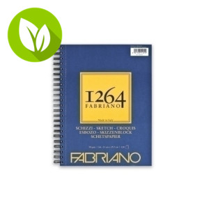 FABRIANO Sketchpad 1264 Vignette Grain Natural Wire Largue Bloc de dibujo, espiral, 90 g, A4, 120 hojas FABRIANO Sketchpad 1264 Vignette Grain Natural Wire Largue Bloc de dibujo, espiral, 90 g, A4, 120 hojas