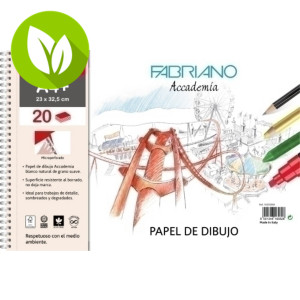FABRIANO Sketchpad Wire Bloc de papel de dibujo, espiral, 130 g, A4+, 20 hojas, micro, liso FABRIANO Sketchpad Wire Bloc de papel de dibujo, espiral, 130 g, A4+, 20 hojas, micro, liso