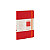 FABRIANO Taccuino con elastico Ispira A5, 96 pagine 1 rigo, 85 g/m², Copertina flessibile, Rosso - 1