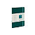 FABRIANO Taccuino con elastico Ispira A5, 96 pagine 1 rigo, 85 g/m², Copertina flessibile, Verde - 1