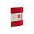 FABRIANO Taccuino con elastico Ispira A5, 96 pagine 1 rigo, 85 g/m², Copertina rigida, Rosso - 1