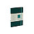 FABRIANO Taccuino con elastico Ispira A5, 96 pagine 1 rigo, 85 g/m², Copertina rigida, Verde - 1