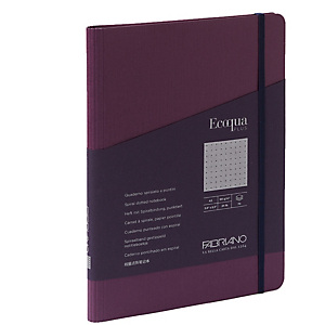 FABRIANO Taccuino Ecoqua Plus - con elastico - spiralato - A5 - 70 fogli - puntinato - vino FABRIANO Taccuino Ecoqua Plus - con elastico - spiralato - A5 - 70 fogli - puntinato - vino
