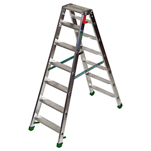 FACAL Scaletta a doppia salita in alluminio Dupla, 6 gradini + pianetto, Portata max 150 kg FACAL Scaletta a doppia salita in alluminio Dupla, 6 gradini + pianetto, Portata max 150 kg