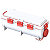 FALPI Dispenser per l'impregnazione di panni in rotolo Sani Roll, Polipropilene, 27 x 11 x 10,5 cm, Bianco/Rosso - 1