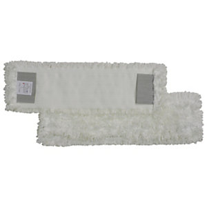 FALPI Frangia Clack Ecofaser per il lavaggio a piatto, Microfibra, 40 cm, Bianco