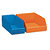 Faltbare Kunststoff-Regalkästen orange 180 x 120 x 65 mm - 1