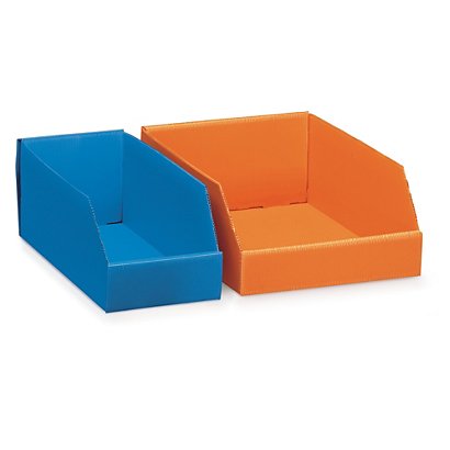 Faltbare Kunststoff-Regalkästen orange 180 x 120 x 65 mm