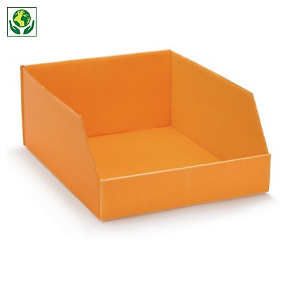 Faltbare Kunststoff-Regalkästen orange 280 x 180 x 105 mm