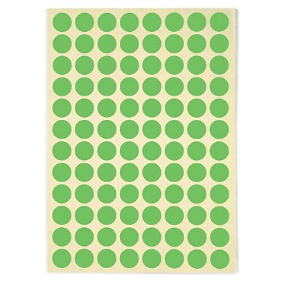 Farbige Markierungspunkte auf DIN A5 Bogen 15 mm, grün - 1