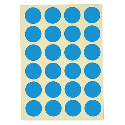 Farbige Markierungspunkte auf DIN A5 Bogen 30 mm, blau - 1