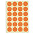 Farbige Markierungspunkte auf DIN A5 Bogen 30 mm, orange - 1