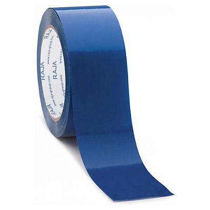  Farbiges PVC Packband RAJA, blau 50 mm x 66m - 1