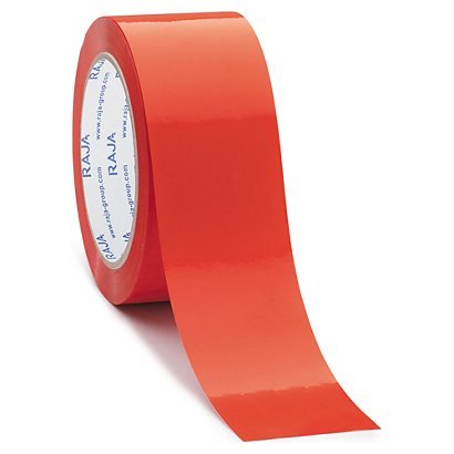 Farbiges PVC Packband RAJA, rot 50 mm x 66m - 1