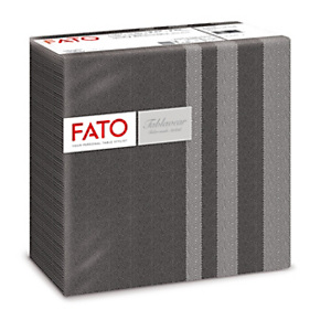 FATO Tovaglioli monouso in carta secco Airlaid, 40 x 40 cm, Tweed Nero (confezione 50 pezzi) FATO Tovaglioli monouso in carta secco Airlaid, 40 x 40 cm, Tweed Nero (confezione 50 pezzi)