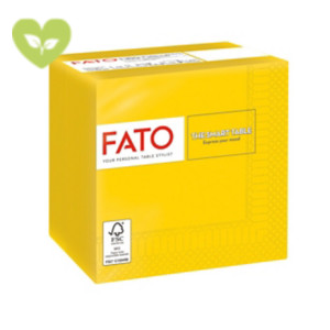 FATO Tovaglioli monouso in cellulosa, 2 veli, 24 x 24 cm, Giallo (confezione 2.400 pezzi) FATO Tovaglioli monouso in cellulosa, 2 veli, 24 x 24 cm, Giallo (confezione 2.400 pezzi)