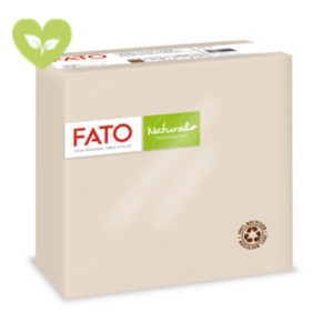 FATO Tovagliolo monouso Simply Natural in Fiberpack®, 2 veli, Bordi goffrati, Riciclato, 38 x 38 cm, Avana Chiaro (confezione 40 pezzi) FATO Tovagliolo monouso Simply Natural in Fiberpack®, 2 veli, Bordi goffrati, Riciclato, 38 x 38 cm, Avana Chiaro (confezione 40 pezzi)
