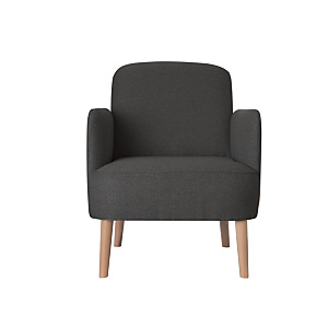 Fauteuil d'accueil Brooks, pieds Hêtre, Tissu anthracite Fauteuil d'accueil Brooks, pieds Hêtre, Tissu anthracite