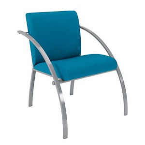 Fauteuil d'accueil Eva vinyle non feu M1 - Bleu