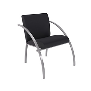 Fauteuil d'accueil Eva vinyle non feu M1 - Noir Fauteuil d'accueil Eva vinyle non feu M1 - Noir