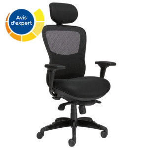 Fauteuil direction OCTOPUSSY Tissu Noir Hauteur réglable - Accoudoirs Dossier Appuie-tête Roulette Fauteuil direction OCTOPUSSY Tissu Noir Hauteur réglable - Accoudoirs Dossier Appuie-tête Roulette