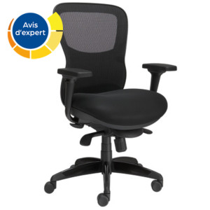 Fauteuil de direction OCTOPUSSY Tissu polyester Noir Hauteur réglable - Accoudoirs Dossier Roulettes Fauteuil de direction OCTOPUSSY Tissu polyester Noir Hauteur réglable - Accoudoirs Dossier Roulettes