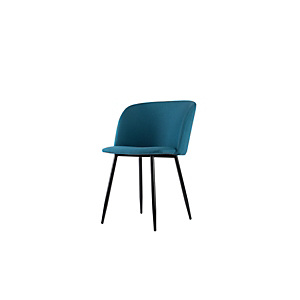 Fauteuil MUST en tissu 100% polyester - Pieds acier Noir - Tissu Bleu Fauteuil MUST en tissu 100% polyester - Pieds acier Noir - Tissu Bleu
