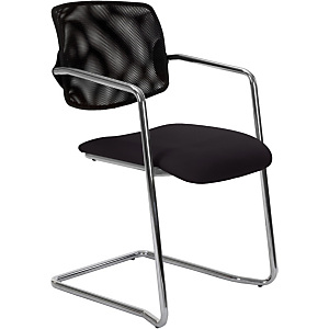 Fauteuil visiteur, maille, noir Fauteuil visiteur, maille, noir
