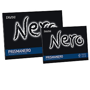 FAVINI Album Prismanero - 24x33cm - 10 fogli - 128gr - monoruvido