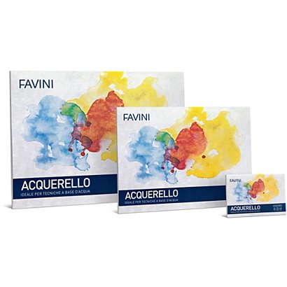 FAVINI Blocco Acquerello - 35x50cm - 340gr - 10 fogli - 1