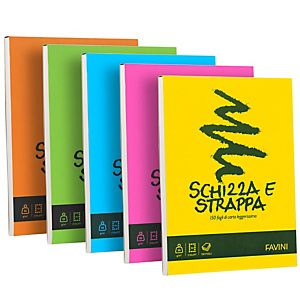 FAVINI Blocco Schizza & Strappa - A3 - 297 x 420mm - 50gr - 150 fogli - Favini FAVINI Blocco Schizza & Strappa - A3 - 297 x 420mm - 50gr - 150 fogli - Favini