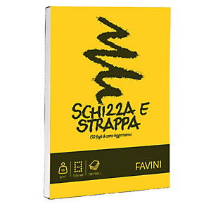 FAVINI Blocco Schizza  Strappa - A6 - 105 x 148mm - 50gr - 150 fogli