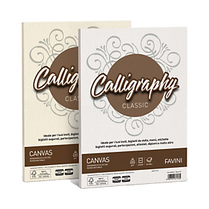 FAVINI Carta Calligraphy Canvas - A4 - 200 gr - avorio 02 - conf. 50 fogli FAVINI Carta Calligraphy Canvas - A4 - 200 gr - avorio 02 - conf. 50 fogli