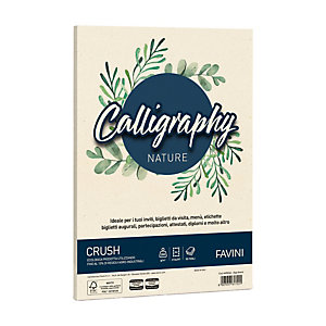 FAVINI Carta Calligraphy Nature Crush - A4 - 200 gr - alga  - conf. 50 fogli