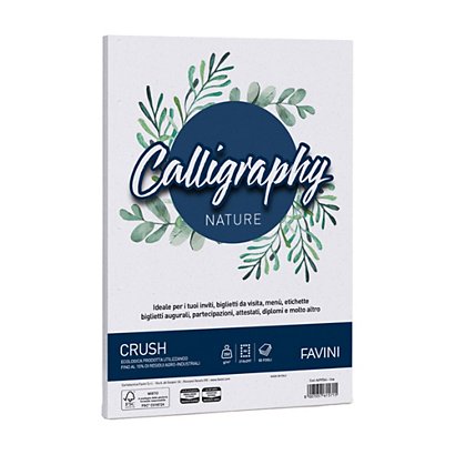 FAVINI Carta Calligraphy Nature Crush - A4 - 250 gr - uva  - conf. 50 fogli - 1