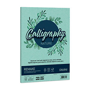 FAVINI Carta Calligraphy Nature Remake - A4 - 250 gr - acquamarina  - conf. 50 fogli