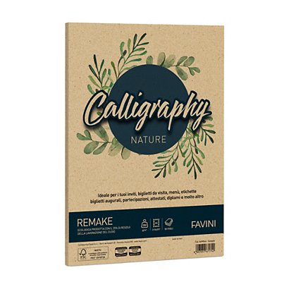 FAVINI Carta Calligraphy Nature Remake - A4 - 250 gr - spiaggia  - conf. 50 fogli - 1