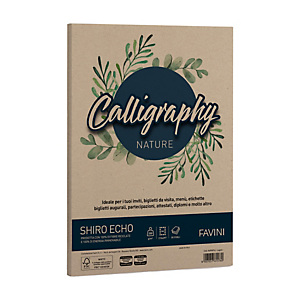 FAVINI Carta Calligraphy Nature Shiro Eco - A4 - 250 gr - legno  - conf. 50 fogli