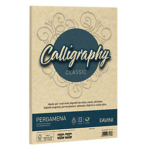 FAVINI Carta Calligraphy Pergamena - A3 - 190 gr - crema 05  - conf. 250 fogli
